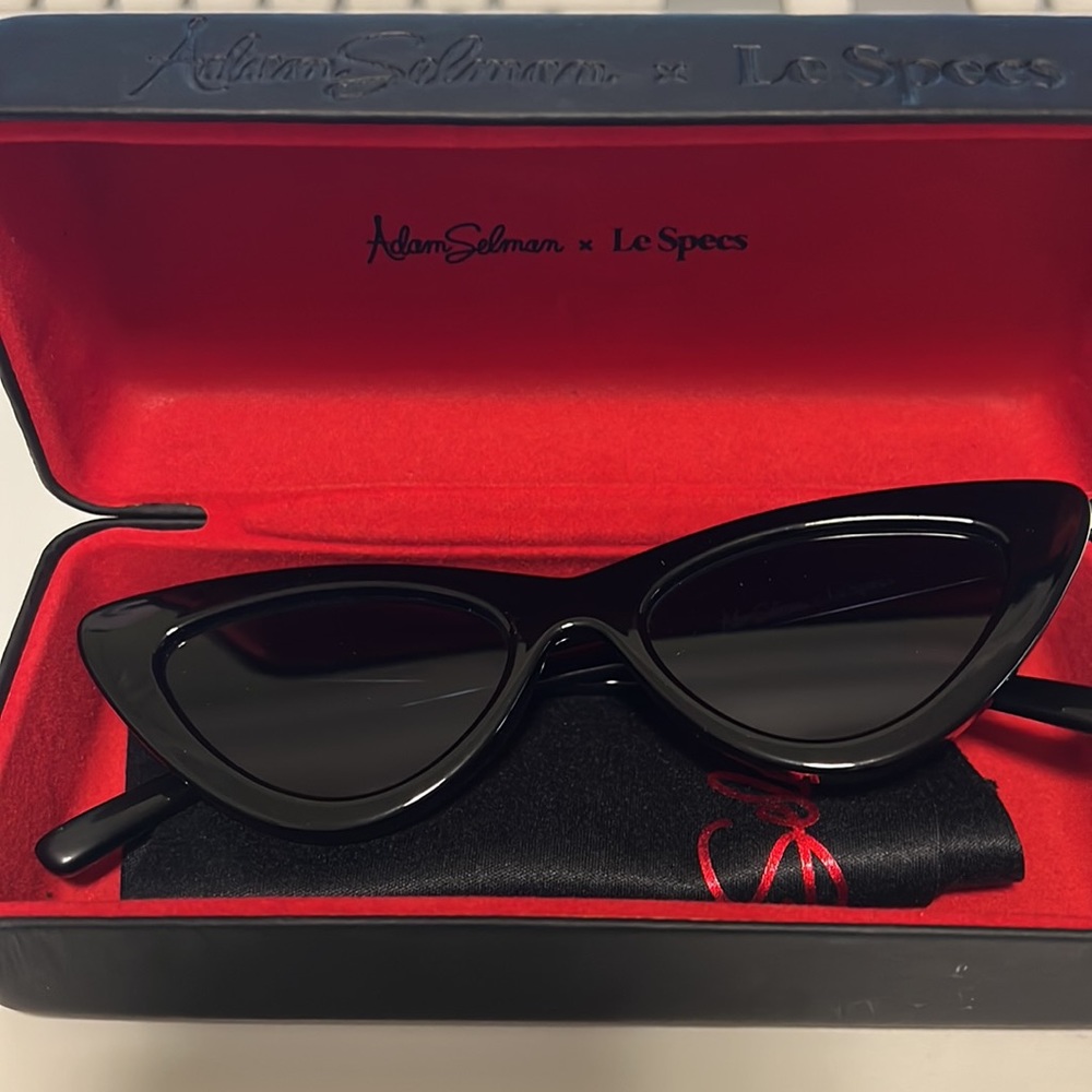Adam Selman x Le Specs The Last Lolita Black Sunglasses